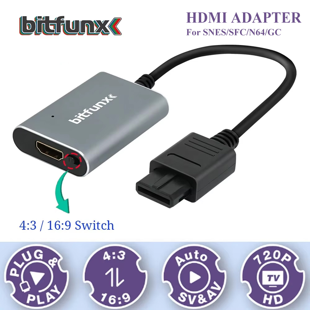 Bitfunx 720P Svideo / AV To HD - đánh giá và giá Retro Gaming Fun