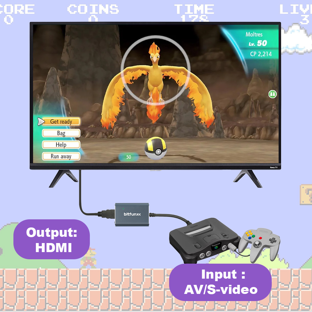 Bitfunx 720P Svideo / AV To HD - đánh giá và giá Retro Gaming Fun